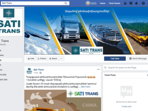 Sati Trans fb-page screen